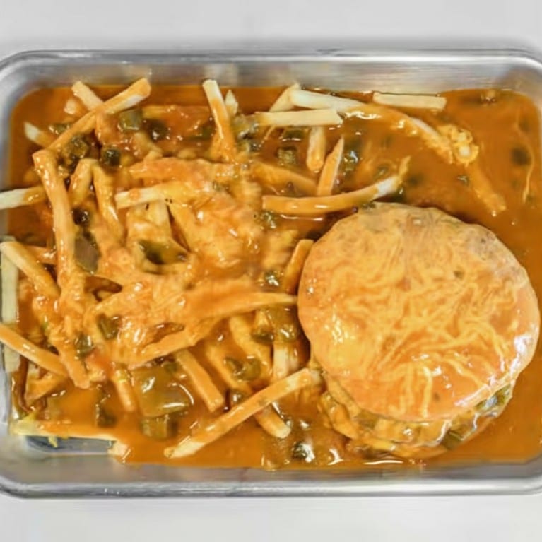 Double Chili Cheeseburger Plate.